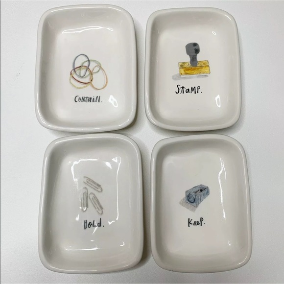 Rae Dunn Other - Rae Dunn Desk Trinket Holders set of 4